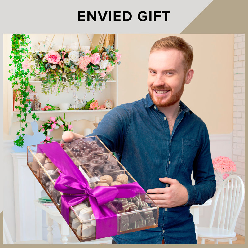 Latitude Run® Cagnie Rectangular Divided Serving Dish & Acrylic Tray Platter Wayfair